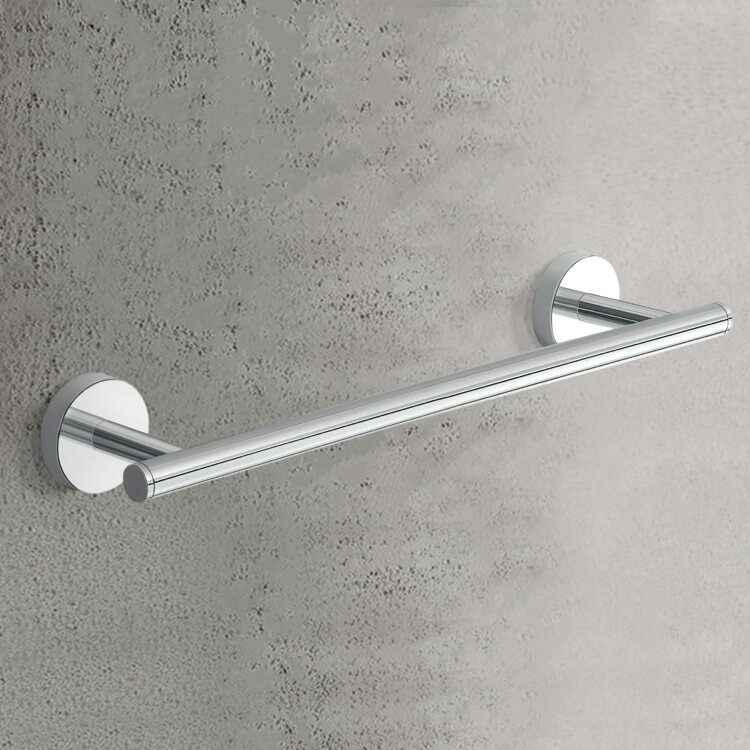 Gedy 2321-35-13 14 Inch Polished Chrome Rounded Towel Bar